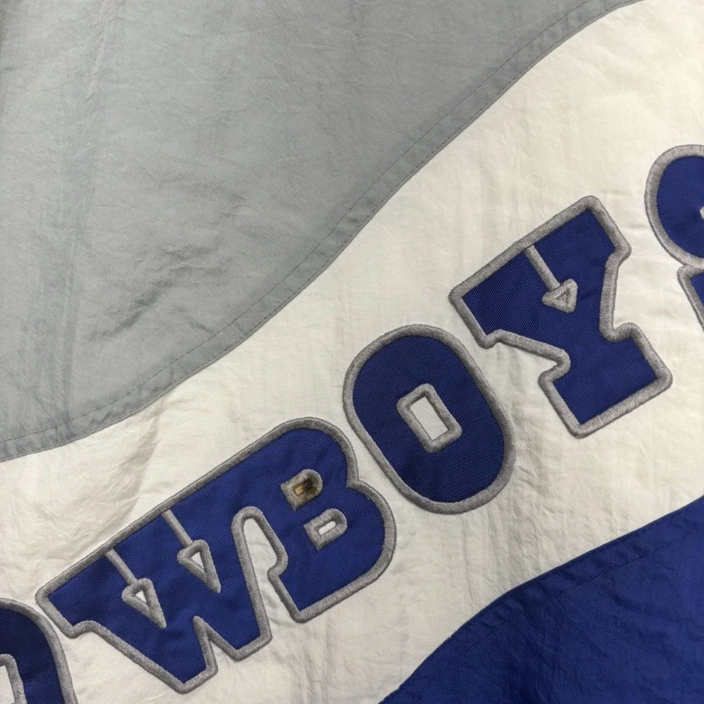 Dallas Cowboys Puffer Jacket Mens XL Vintage 90s Pro Line Apex One Zip Up